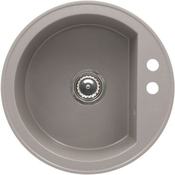CasaBlanca Rondo Chiuveta bucatarie granit Ø51 cm, gri