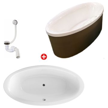 Cada freestanding ovala Radaway Mesara Set acril 190x96 cm