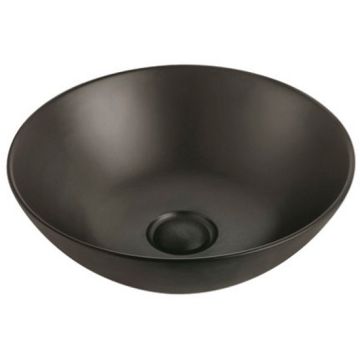Lavoar baie pe blat, negru, rotund Fluminia Sexy-Black 40x40 cm