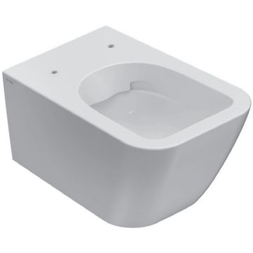 Vas WC suspendat Globo Stone Rimless 36x52 cm evacuare orizontala, alb mat