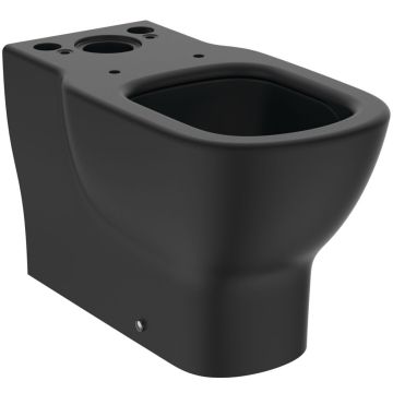 Vas WC pe pardoseala Ideal Standard Tesi AquaBlade 36x66 cm evacuare orizontala, negru mat