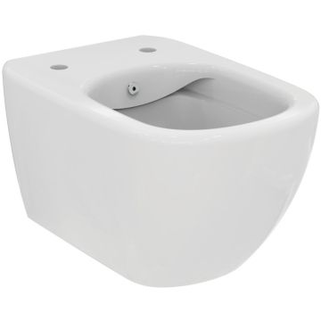 Vas WC cu bideu suspendat Ideal Standard Tesi RimLS+ 36x53 cm evacuare orizontala, alb