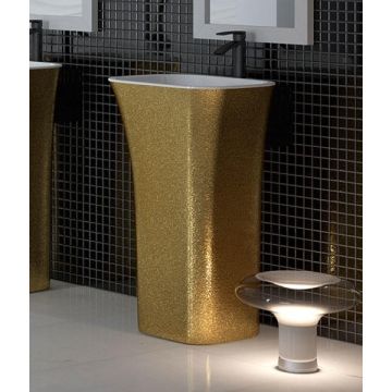 Lavoar baie freestanding, auriu Besco Assos Glam 52x41 cm