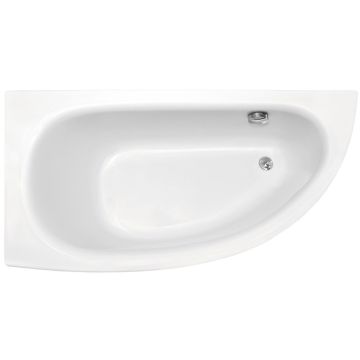 Cada baie pe colt semirotunda asimetrica Besco Milena acril 150x70 cm