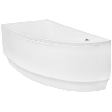 Cada baie pe colt semirotunda asimetrica Besco Praktika acril 150x70 cm