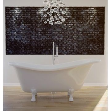 Cada freestanding ovala Besco Otylia acril 170x75 cm, picioare albe