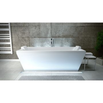 Cada freestanding dreptunghiulara Besco Vera acril 170x75 cm, alb
