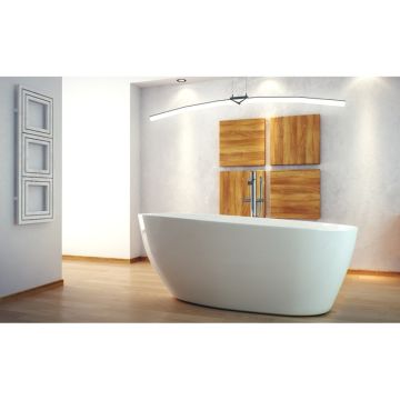 Cada freestanding ovala Besco Goya XS compozit 142x62 cm, alb