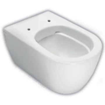 Vas WC suspendat Hatria Fusion Compact Rimless 35x48 cm evacuare orizontala